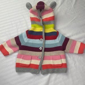 • Baby Gap strip Knitted Hooded Sweater 0-3 Month